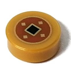 98138pb267-115 Tegel 1x1 rond met oplader goud, parel NIEUW *0L0000