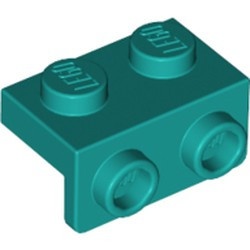 99781-39 Verbindingsplaat 1x2- 1x2 turquoise, donker NIEUW *1B256