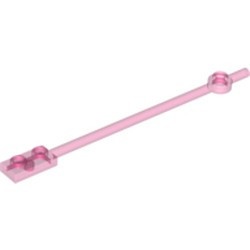 99784-50 Paal 1x12: 1x2 plaat OPEN noppen + 1x1 ronde plaat transparant, donkerroze NIEUW *1B321