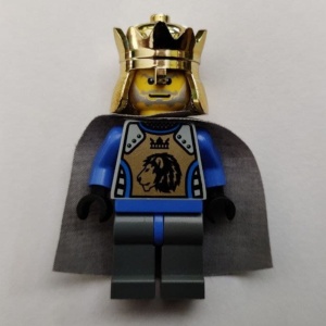 cas274G Knights Kingdom II- Koning Mathias met lichtgrijze cape gebruikt *0M0000