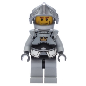 cas379G Fantasy Era- Knecht met borstplaat, helm en vizier gebruikt *0M0000