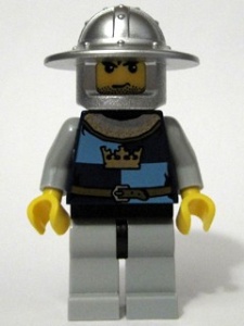 cas418 Fantasy Era- Ridder, helm met brede rand, zwart rommelig haar en baard NIEUW *0M0000