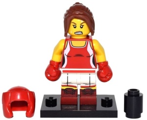 col16-8 Kickboxer meisje met standaard NIEUW *0M0000