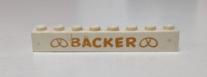 crssprt01pb27b-1G Steen 1x8 ZONDER bodemtubes BACKER en pretzels wit gebruikt *5V07-03