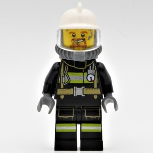 cty0626G Brandweer, witte helm, beademingsapparatuur gebruikt *0M0000