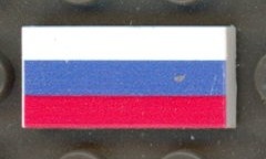CUSE8405 Tegel 1x2 Vlag Rusland wit NIEUW *0A000