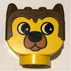dupbarnaby1-G Duplo figuur, hoofd beer (PAKKETPOST) *gebruikt