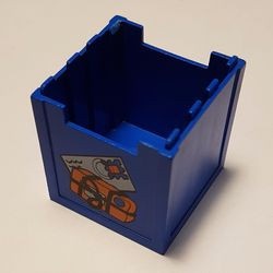 fabef1-7G FABULAND Mailbox 4x4x4 PAKKETZENDING blauw gebruikt *