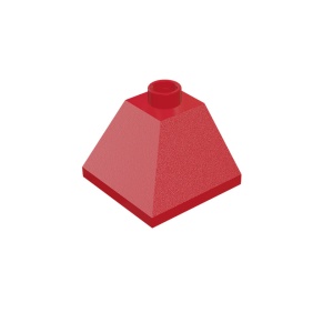 HU006 DAKPAN Hoek buiten 45 graden DUPLO compatible rood NIEUW *