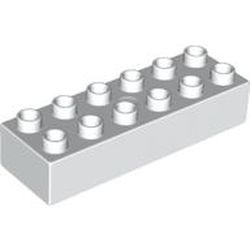 HU2300-1 COMPATIBEL met DUPLO steen 2x6 (Hubelino) wit NIEUW *