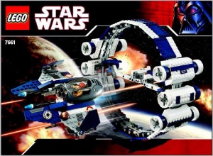 INS7661-G 7661 BOUWBESCHRIJVING- Jedi Starfighter with Hyperdrive Booster Ring gebruikt *LOC 6028
