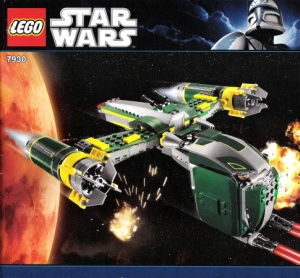 INS7930-G 7930 BOUWBESCHRIJVING- Bounty Hunter Assault Gunship gebruikt *LOC RBSW