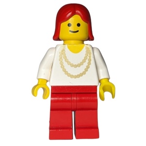 ncklc003G Vrouw met gouden ketting en rood haar gebruikt *0M0000
