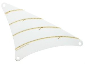 sailbb46-1 Zeil driehoekig 17x20 donkercreme stiksels wit NIEUW *5D000