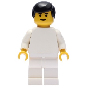 soc075G Voetballer witte team player 5 gebruikt *0M0000