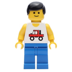 trn035 Trucker - blauw benen, Zwarte Male Hair NIEUW *0M0000