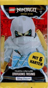 VZ NIN09 Verzamelkaarten: Ninjago Serie 9 DRAGONS RISING, pakje van 6 kaarten. NIEUW *