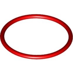 x37-3 Rubber bandje 3 noppen doorsnede rood NIEUW *0L0000