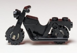 x81c02-11 Motorfiets met transparante wielvelgen zwart NIEUW *5D0000