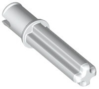 0 LEGO ELEMENTEN|Technic|As(+koppelaar) NIEUW Technic, As 2 met pin *wit