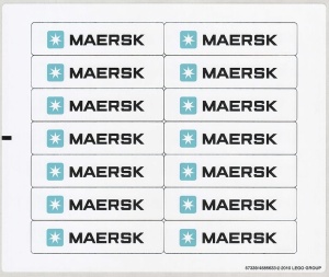 10155stk01 STICKER: Maersk schip NIEUW *0S0000