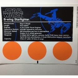 10227stk01 STICKER 10227 B-wing Starfighter NIEUW *0S0000