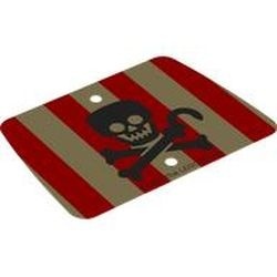 103913-2 Zeil met doodshoofd crème NIEUW *0B0000