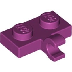 11476-71 Platte plaat 1x2 met horizontale clip LANGE einde magenta NIEUW *1B291