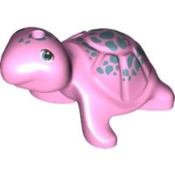 11603pb04-104 Schildpad met metallic vlekjes roze, helder NIEUW *