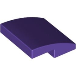15068-89 Dakpan rond 2x2x2/3 geen noppen afgerond paars, donker NIEUW *1B102