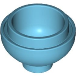 15395-156 Steen, 2x2x1 dome BODEM blauw, middenazuur NIEUW *1B081