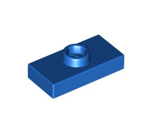 15573-7 Platte plaat 1x2 met 1 nop blauw NIEUW *1B347