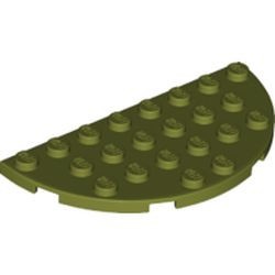 22888-155 Platte plaat 4x8 afgeronde hoeken groen, olijf NIEUW *5C069