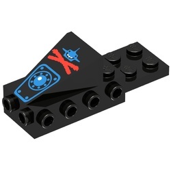2336pb01-11G Cockpit space neus met Aquazone blauwe haai en rode x patroon zwart gebruikt *3L0000