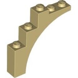 2339-2G Steen, halve boog 1x5x4 (trapsgewijs) crème gebruikt *1L258+260