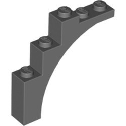2339-85 Steen, halve boog 1x5x4 (trapsgewijs) grijs, donker (blauwachtig) NIEUW *1B379