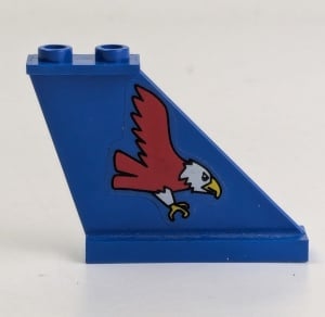 2340pb004R-7G Staart met rode adelaar RECHTS (sticker) blauw gebruikt *1D041