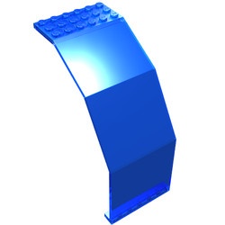 2408-14G Ruit 10x6x11 3x geknikt transparant donkerblauw gebruikt *1C013 - Img 1