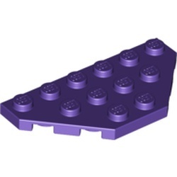 2419-89 Platte plaat 3x6 twee afgekapte hoeken paars, donker NIEUW *5A015