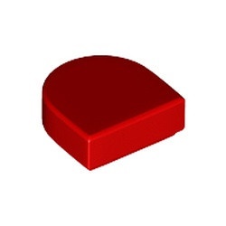 24246-5 Tegel 1x2 halve circel (Stadium) rood NIEUW *1B140