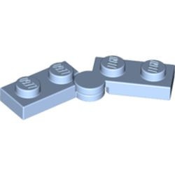 2429c01-105 Scharnierplaat 1x4 compleet (horizontaal 2 x 1x2) blauw, lichthelder NIEUW *1B300