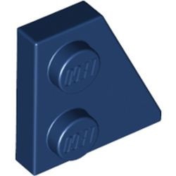 24307-63 Wig plaat 2x2 rechts blauw, donker NIEUW *1B228