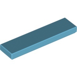 2431-156G Tegel 1x4 blauw, middenazuur gebruikt *1B341