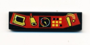 2431px1-11G Tegel 1x4 meters zwart gebruikt *5t04-08