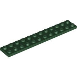 2445-80 Platte plaat 2x12 groen, donker NIEUW *5D0000