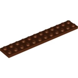 2445-88G Platte plaat 2x12 bruin, roodachtig gebruikt *1A036
