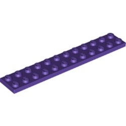 2445-89 Platte plaat 2x12 paars, donker NIEUW *5D0000