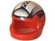 2446pb04-5G Helm wit-zwarte blokken rood gebruikt *0L0000