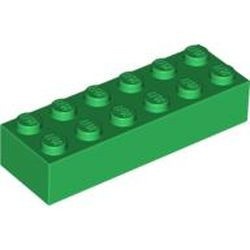 2456-6G Steen 2x6 groen gebruikt *5K0000