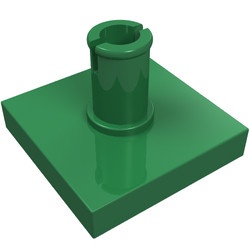 2460-6 Tegel 2x2 met pin groen NIEUW *1B328